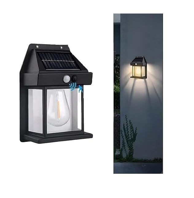 Solar Sensor Ligh Solar Tungsten Filament Lamp Outdoor Waterproof Intelligent Induction Wall Lamp