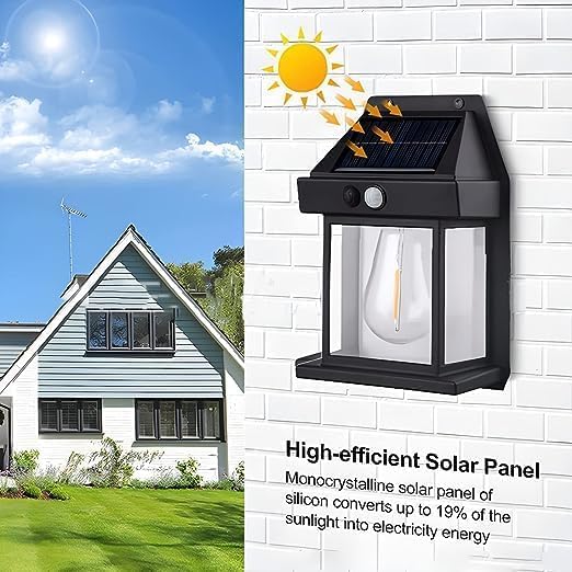 Solar Sensor Ligh Solar Tungsten Filament Lamp Outdoor Waterproof Intelligent Induction Wall Lamp