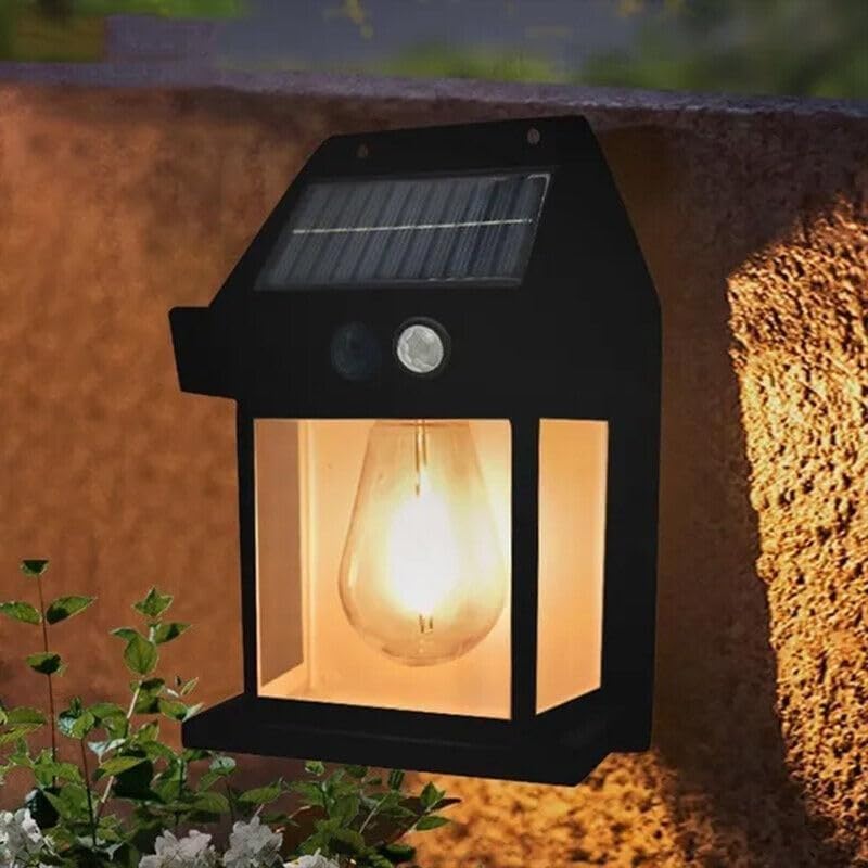 Solar Sensor Ligh Solar Tungsten Filament Lamp Outdoor Waterproof Intelligent Induction Wall Lamp