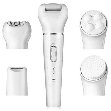 Kemei 5 in 1 Women Rechargeable Epilator Electric Face Hair Removal