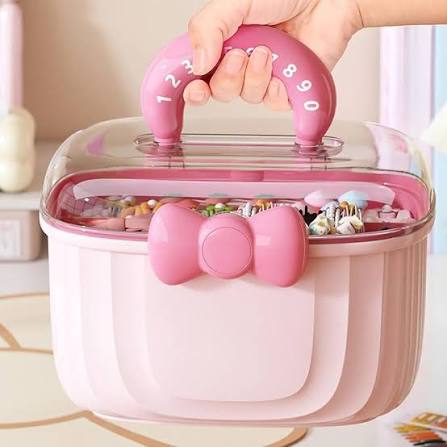 Princess Beauty Organizer Box | Cute Lockable Hair Accessories Storage Case 