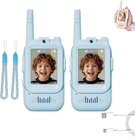 2pcs Set Rechargeable Walkie Talkies with Screen Display and Voice Changer