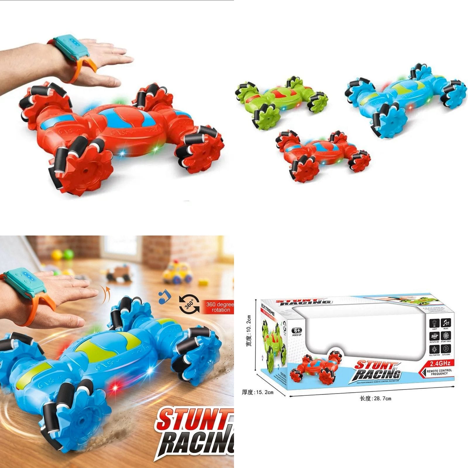 Hand Gesture Remote Control CAR - Hand Sensor RC Stunt Car Double Sided Rotating Off-road