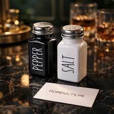 Ceramic Salt Pepper Shaker Condiment Storage Seasoning Dispenser for Home Kitchen Restaurant