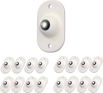 4PC Pulley Wheels Self Adhesive Pulley 360 Rotating Wheels Mini Swivel Casters Wheels Universal Wheels For Furniture Various Storage Boxes