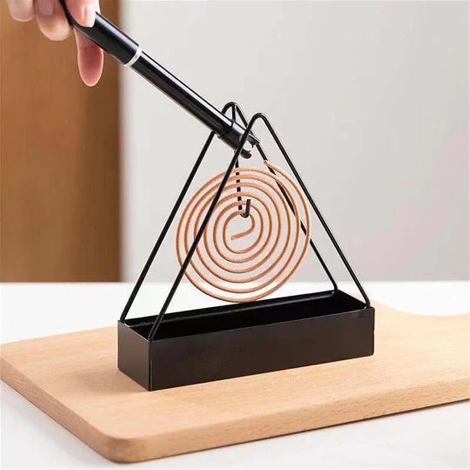 Creative Iron Mosquito Coil Holder Stable Triangular Fireproof Hanging Mosquito Coil Tray Home Supplies