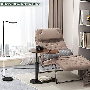 C Shaped Side Table Couch Side Tables That Slide Under, Modern Small Coffee C Table