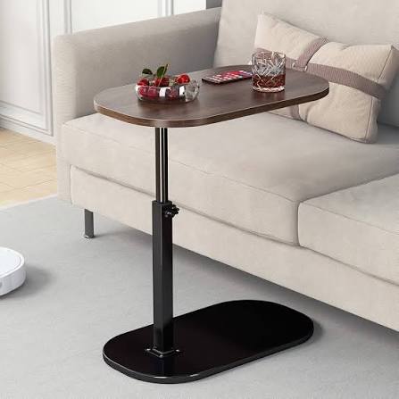 C Shaped Side Table Couch Side Tables That Slide Under, Modern Small Coffee C Table