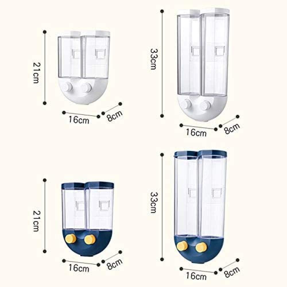 Dispenser Tank Pusher Type Wall Mounted Cereal Storage Tank Kitchen Leakproof and Sealed Tank Grain Dispenser Tank