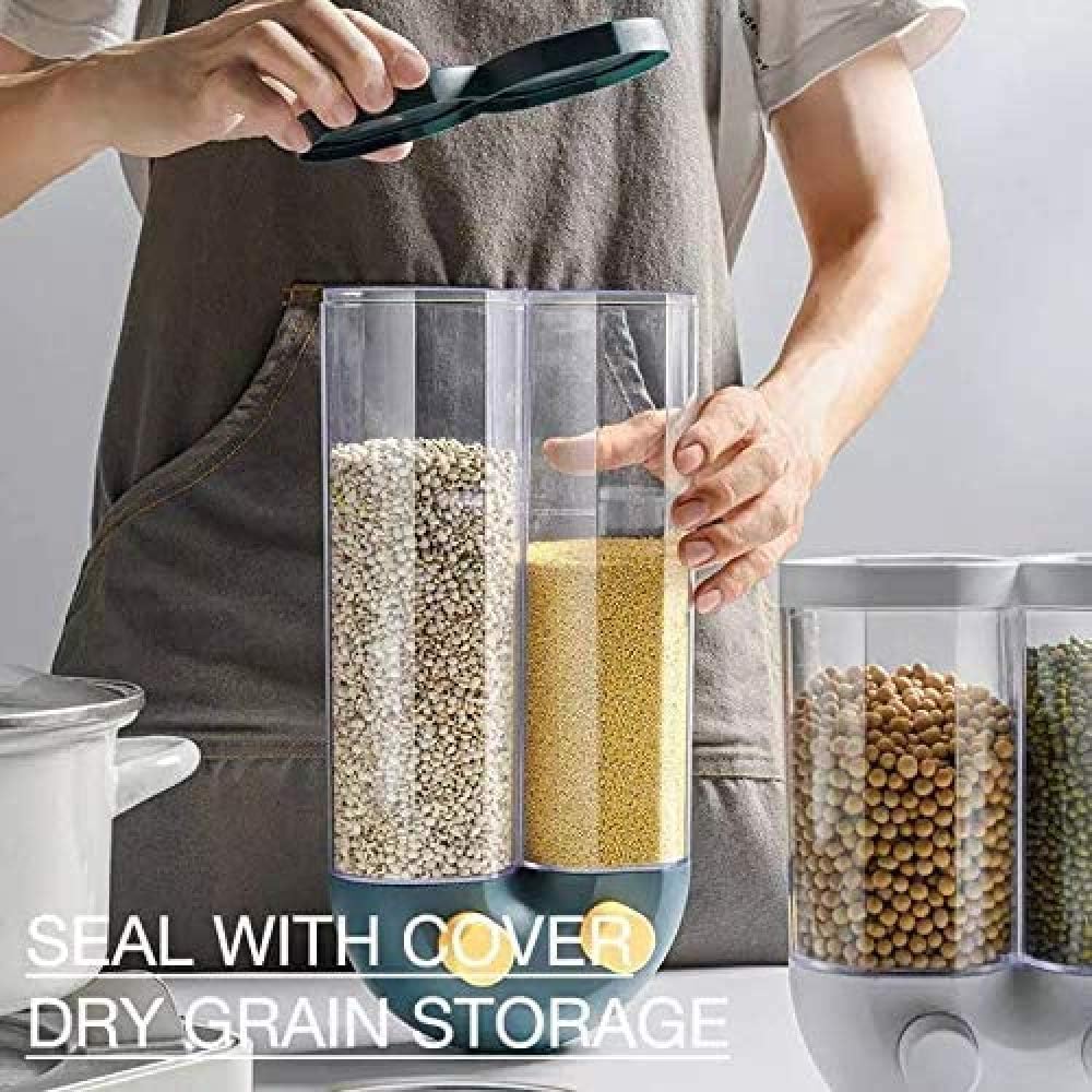 Dispenser Tank Pusher Type Wall Mounted Cereal Storage Tank Kitchen Leakproof and Sealed Tank Grain Dispenser Tank