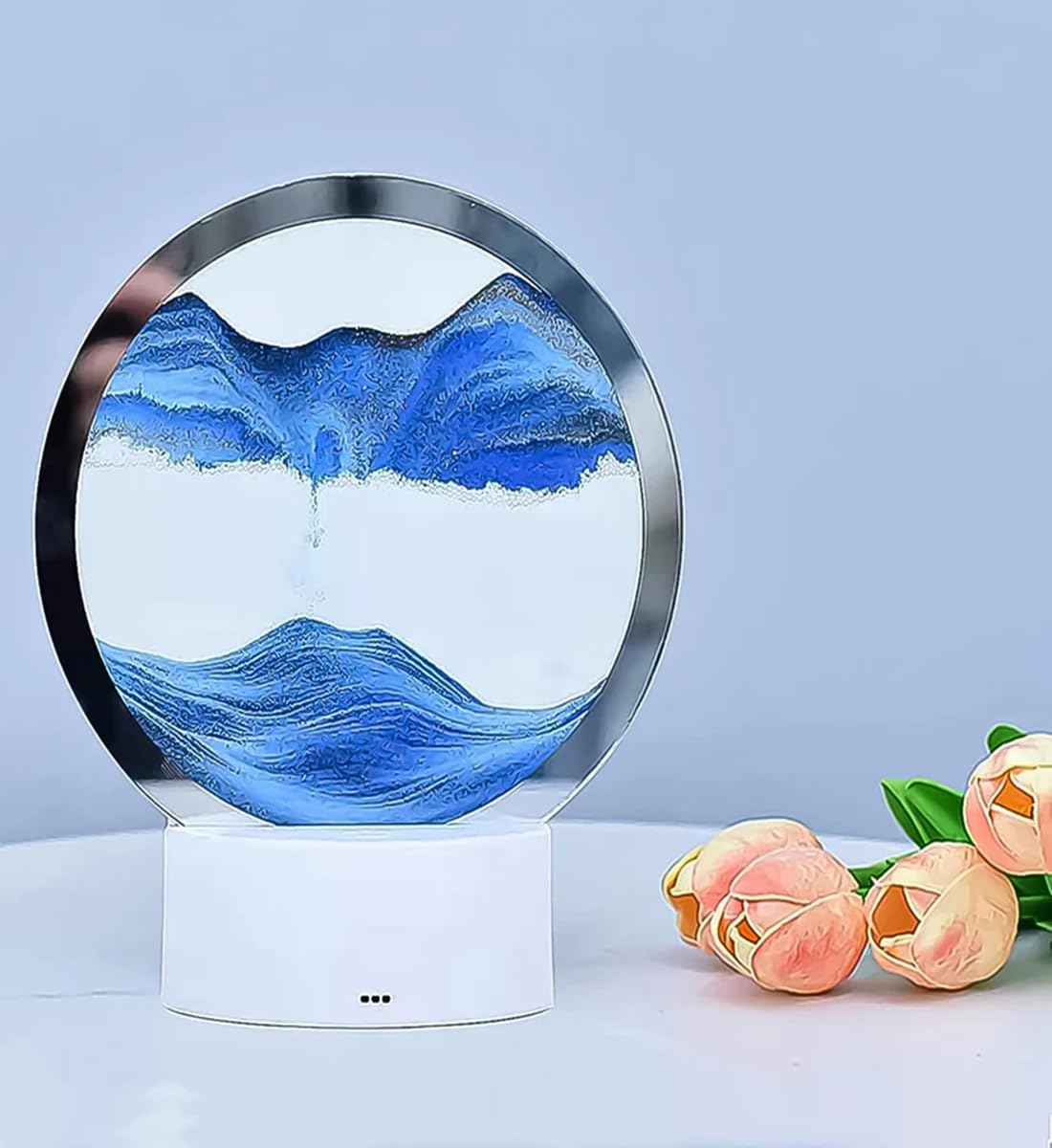 Moving Sand Art Picture Night Light 3D Dynamic Display Table Lamp