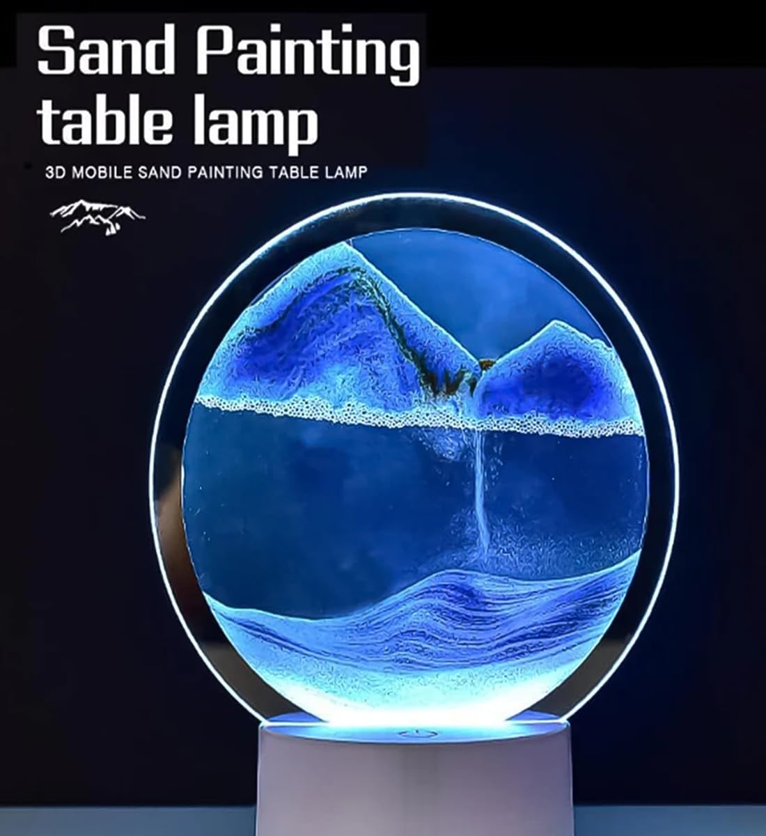 Moving Sand Art Picture Night Light 3D Dynamic Display Table Lamp