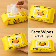 80 pcs QianHui brand soft cotton face towels, often used as wet wipes.