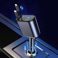 120w Voltage Show Car Charger with Cable TypeC and iPhone.