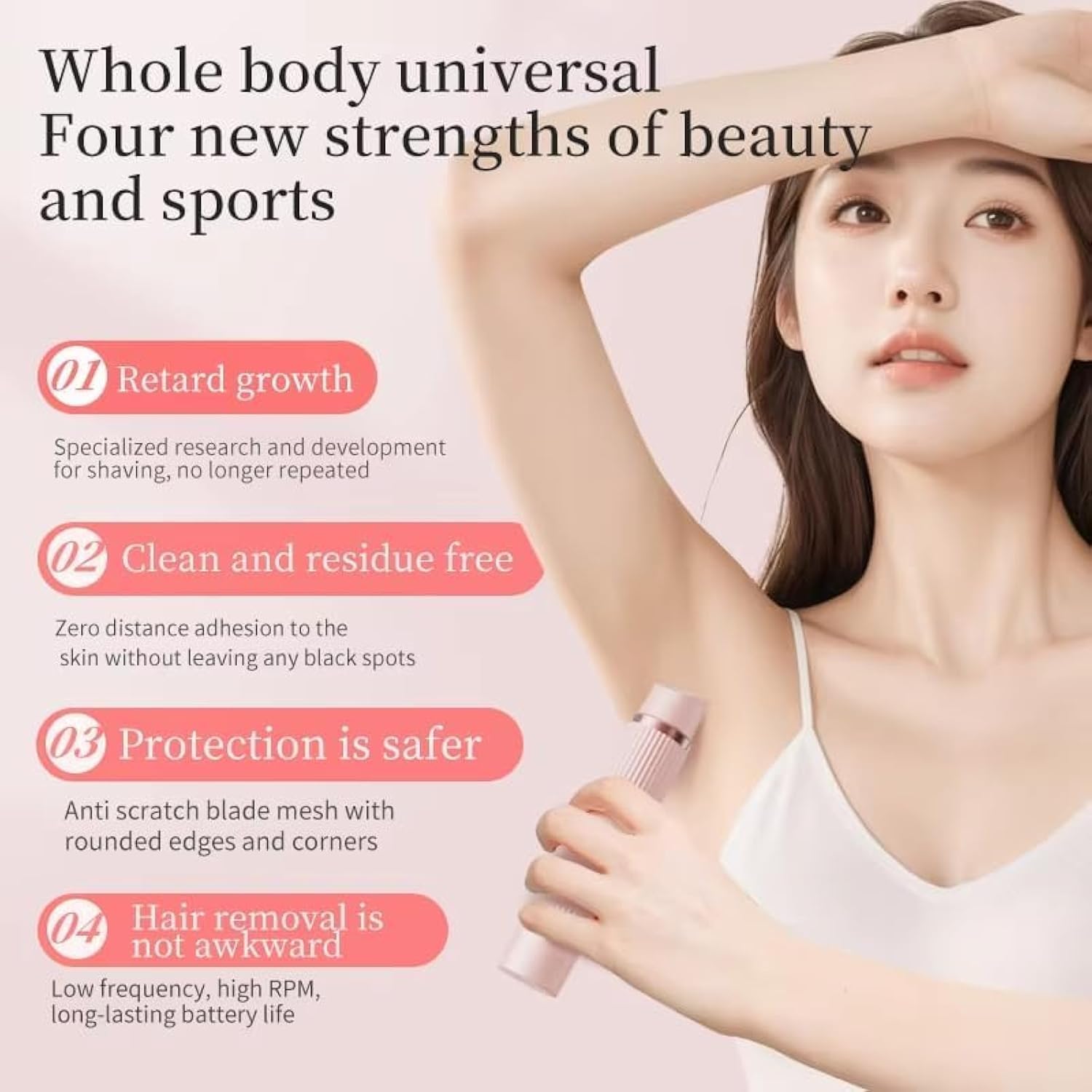 2 in 1 Dual Head Shaver Women, Electric Bikini Trimmer Wet&Dry Use Hair Removal