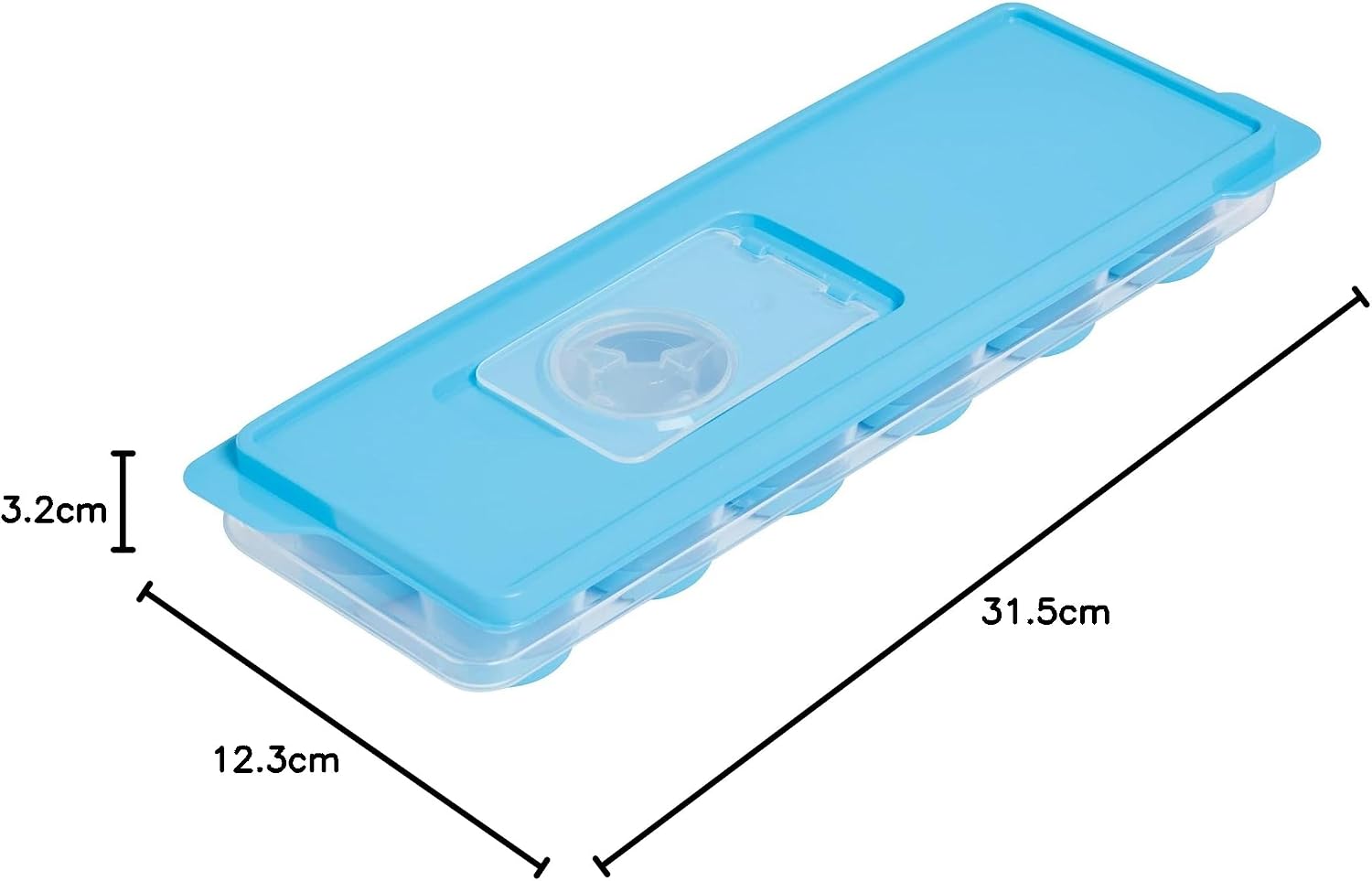 Ice Cube Tray with No-Spill Removable Lid, Quick and Easy Release Silicone Based Will Release Contents with Ease