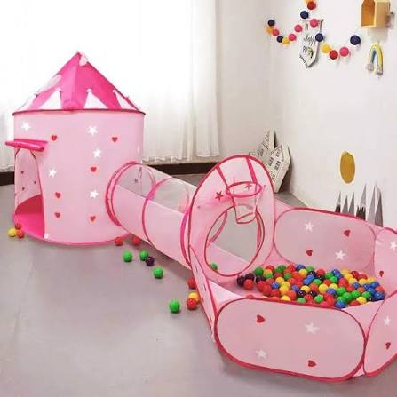 3pc Kids Play Tent Crawl Tunnel, Princess Tents for Toddlers, Baby Space World Playhouse Toys, Boys Indoor & Outdoor Play House, Perfect Kids Gifts