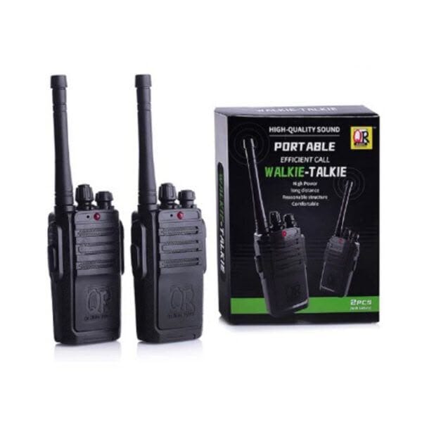 New Portable Black Walkie Talkie Pair With Batteries – Battery Operated