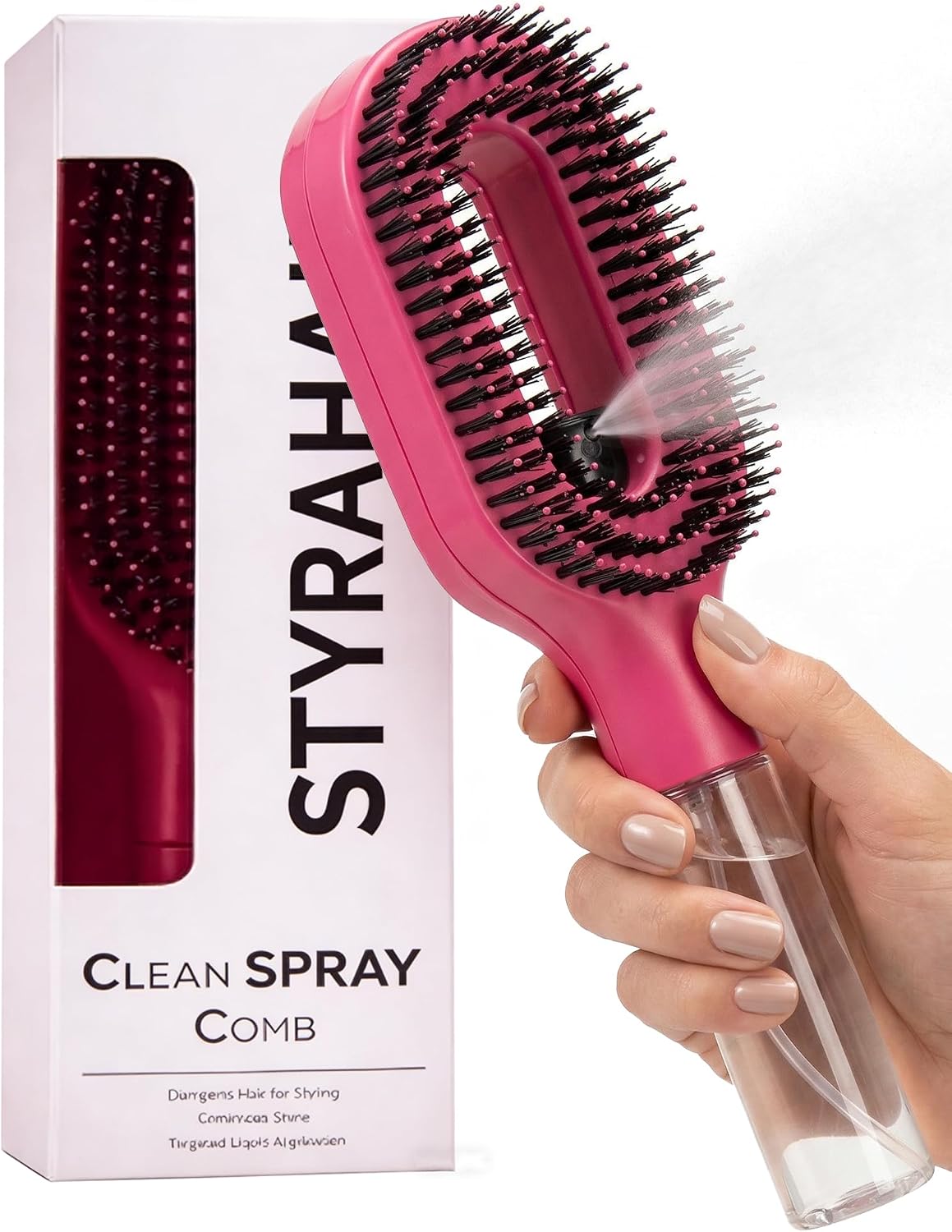 Foreign Trade Hot-Selling Styrahair Spray Comb, Multi-Functional Hair Smoothing Comb, Anti-Fly Hair, Anti-Static Massage Comb