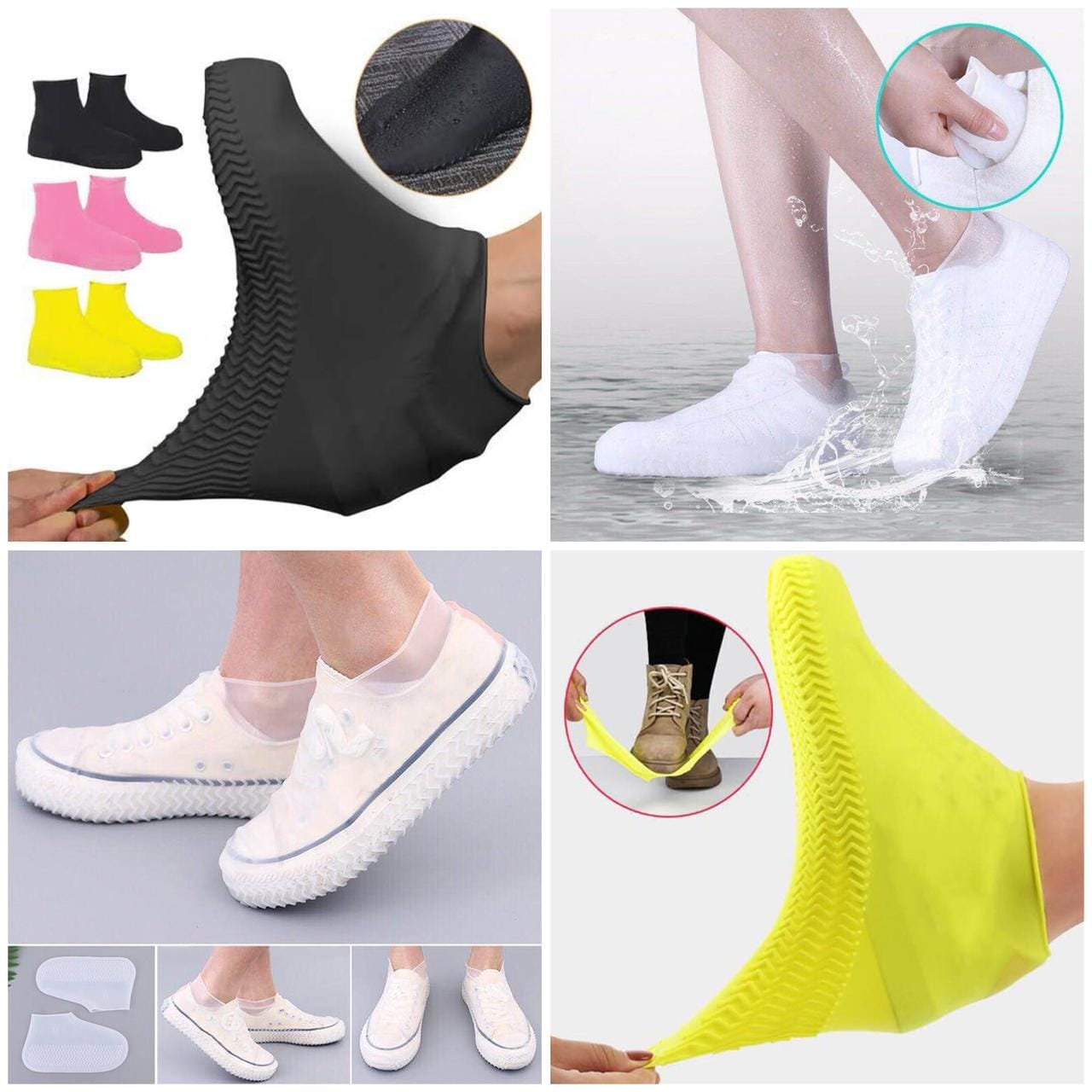 Rain ☔️ Boots Waterproof Shoe Cover Silicone Protectors Rain Boots for Indoor Outdoor Rainy Days Reusable 