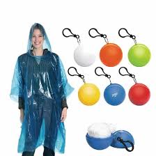 Disposable Raincoat with Plastic Ball Case