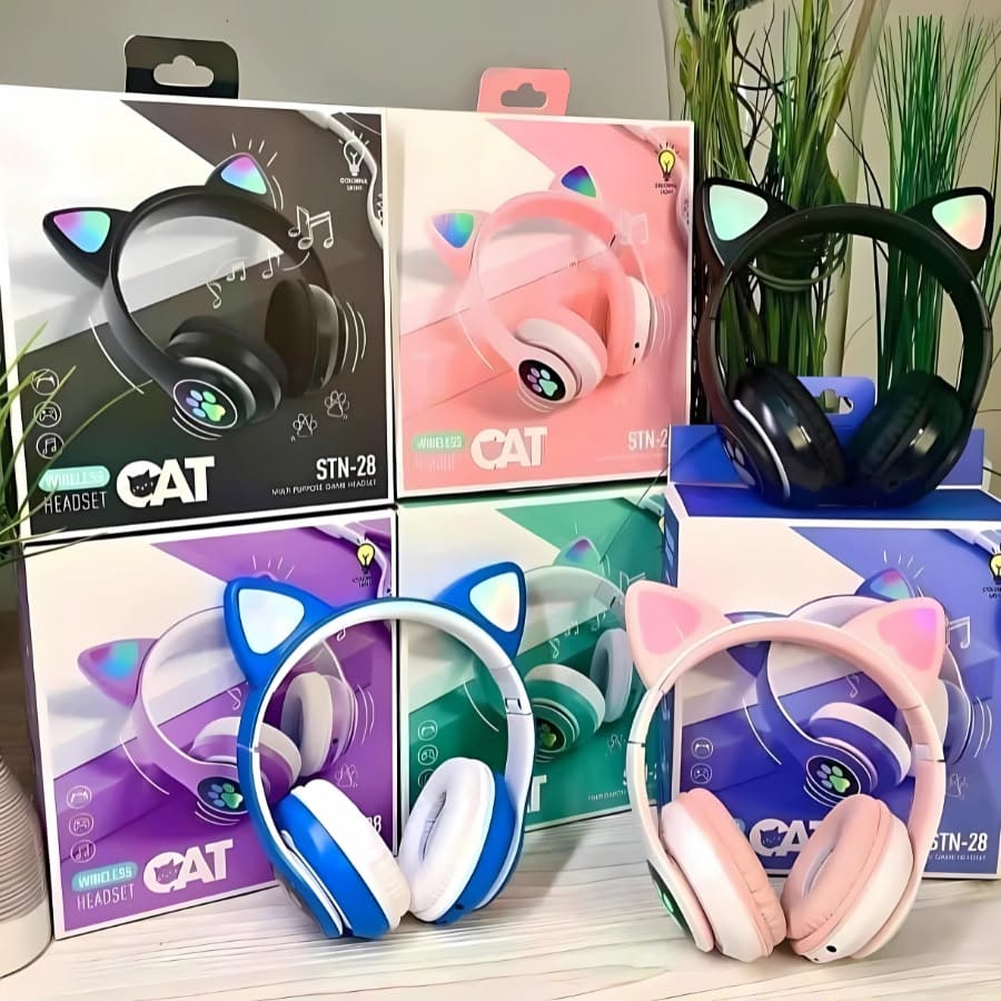 Cat Headphones RGB Light New Stock TypeC Charging.