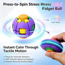 Colorful 3D Printed Press Fidget Spinner Ball