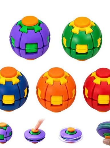 Colorful 3D Printed Press Fidget Spinner Ball