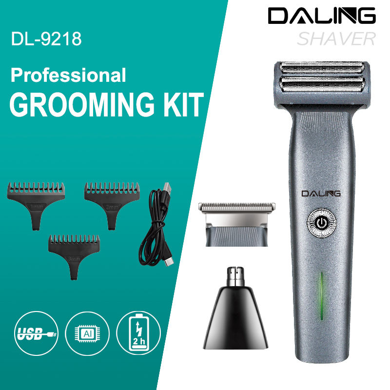 DALING 3IN1 Grooming Combo Set Floating Headutomatic Grinding Men's Electric Shaver