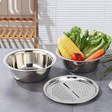 3in1 Stainless Steel Vegetable Slicer Cutter Bowl 