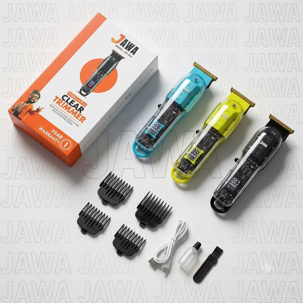 JAWA JW-814 CLEAR TRIMMER | PAKISTAN'S FIRST TRANSPARENT DESIGN TRIMMER | PURE POWER & PRECISION