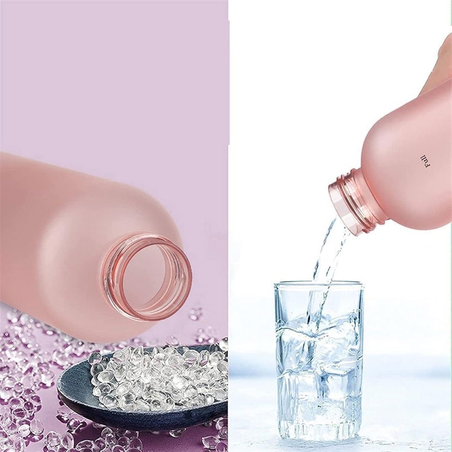 650ml Water Bottles For Girls Frosted Motivational Water Bottle With Time Marker Leakproof Outdoor Fitness Sport Drinking Bottle