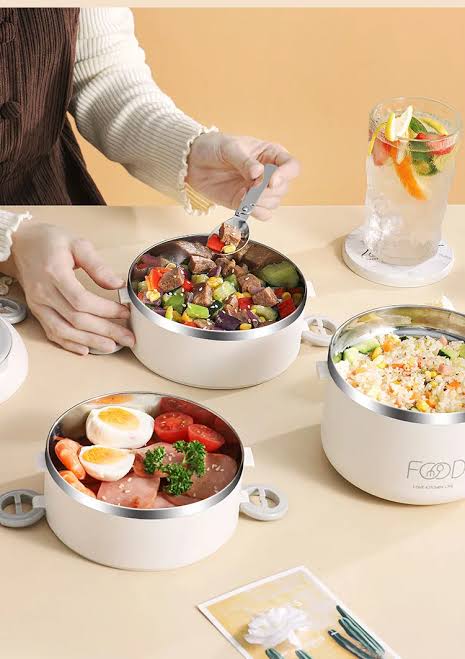 3 layer Insulated Lunch Box With Thermal Bag
