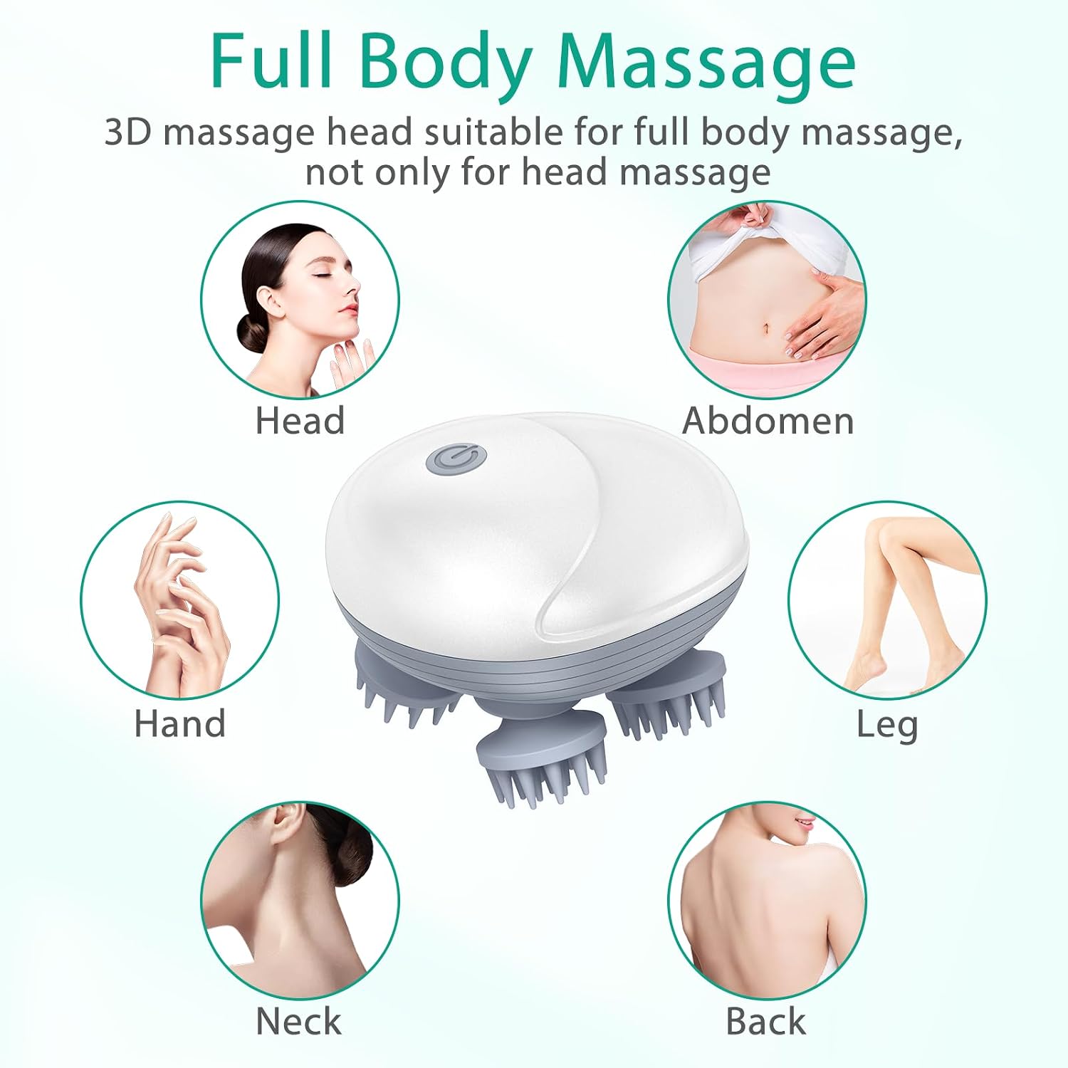 Electric Scalp Massager – 4 Head Hair & Scalp Massage Brush