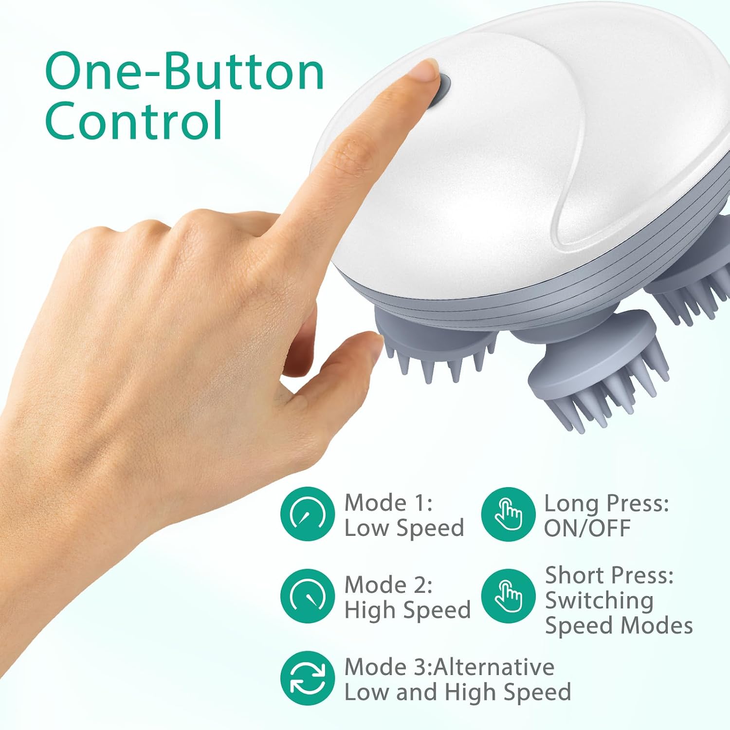 Electric Scalp Massager – 4 Head Hair & Scalp Massage Brush