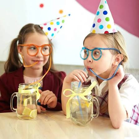 Sunglasses Straw Funny Eyeglass Straw for Birthday Parties