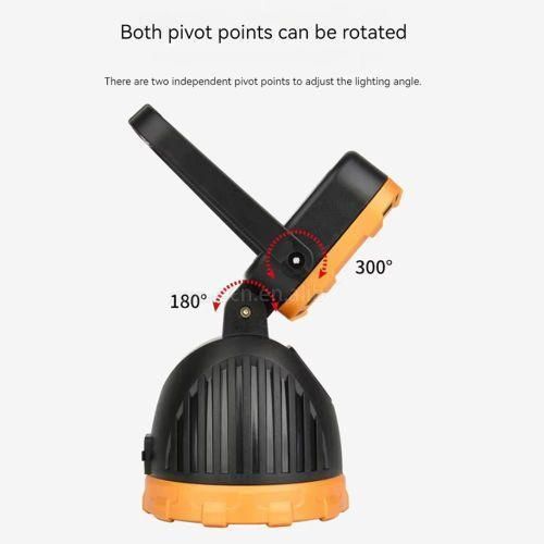 SOURCE LIGHT  Long lasting  Multifunctional 4 in 1 Solar Flashlight USB Rechargeable with powerbank 5000 Portable 180° Adjustable Working Camping Light warm and white light +emergency light 