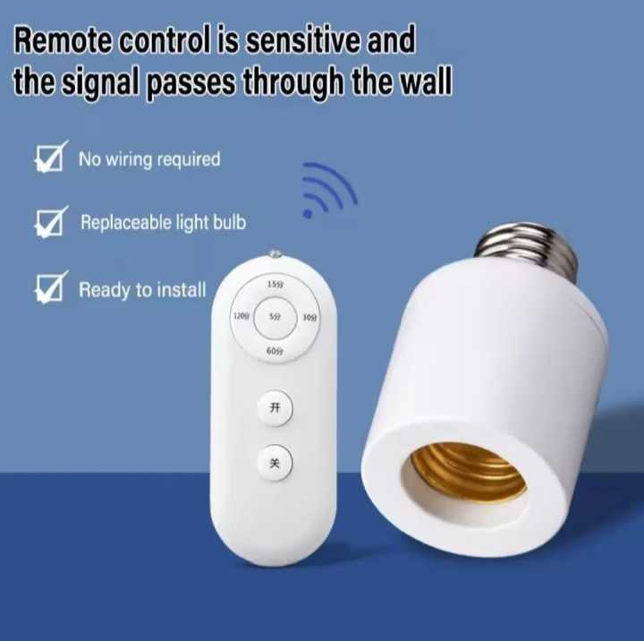 AC110-240V Intelligent E27 Lamp Base Remote Control/5.8G Radar Sensing Lamp Holder Converter for LED/Energy-saving /Incandescent