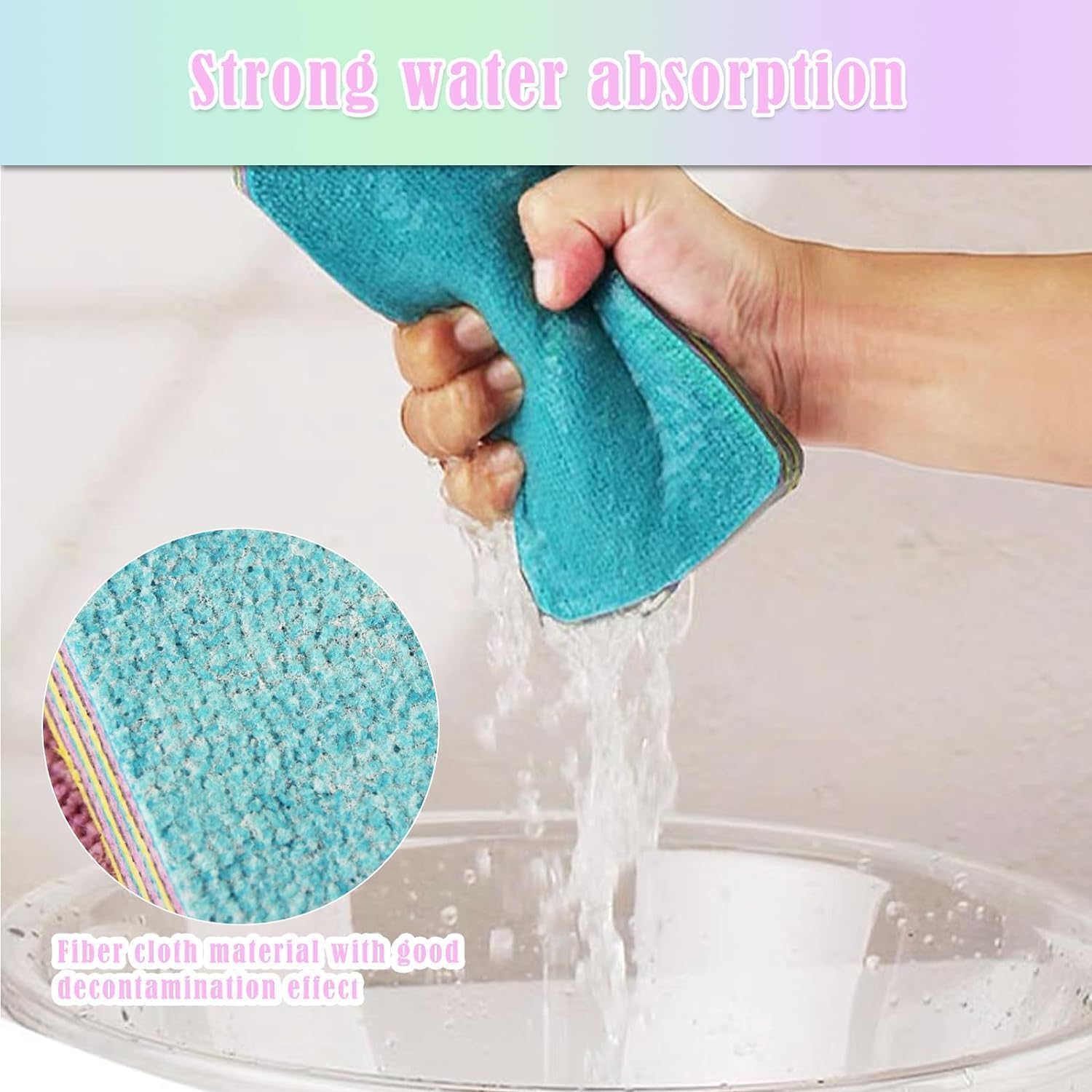 LEARJA Rainbow Multi-layer Rag Rainbow Cleaning Cloth Cloth That Can Be Torn Towel 