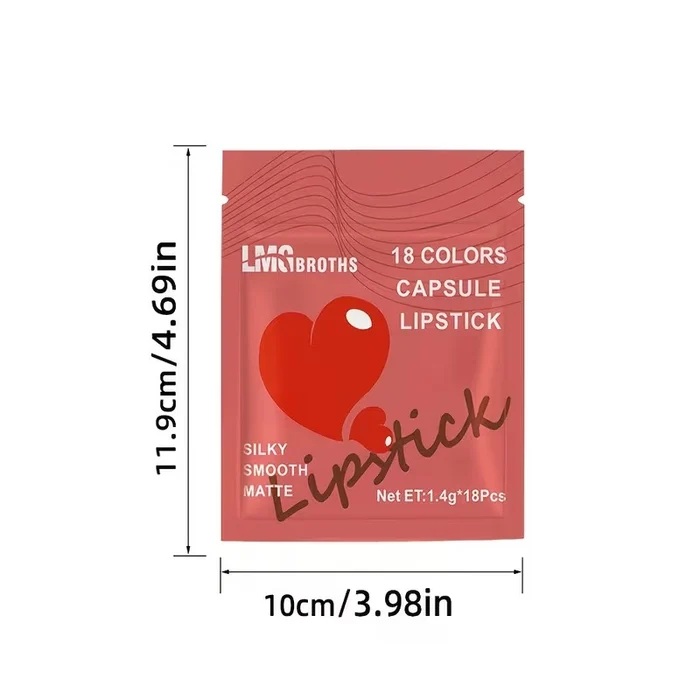 18-Color Capsule Lipstick Set – Silky Smooth Matte Finish Mini Lipstick Pods (Travel Size & Portable)