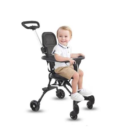 Baby Stroller, Foldable Four-wheel Child Stroller, Lightly and easily Foldable Child Stroller, Suitable For 1-5 Years Old High Landscape Auxiliary Baby Artifact