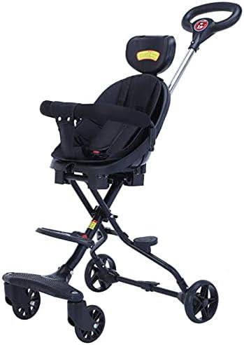 Baby Stroller, Foldable Four-wheel Child Stroller, Lightly and easily Foldable Child Stroller, Suitable For 1-5 Years Old High Landscape Auxiliary Baby Artifact