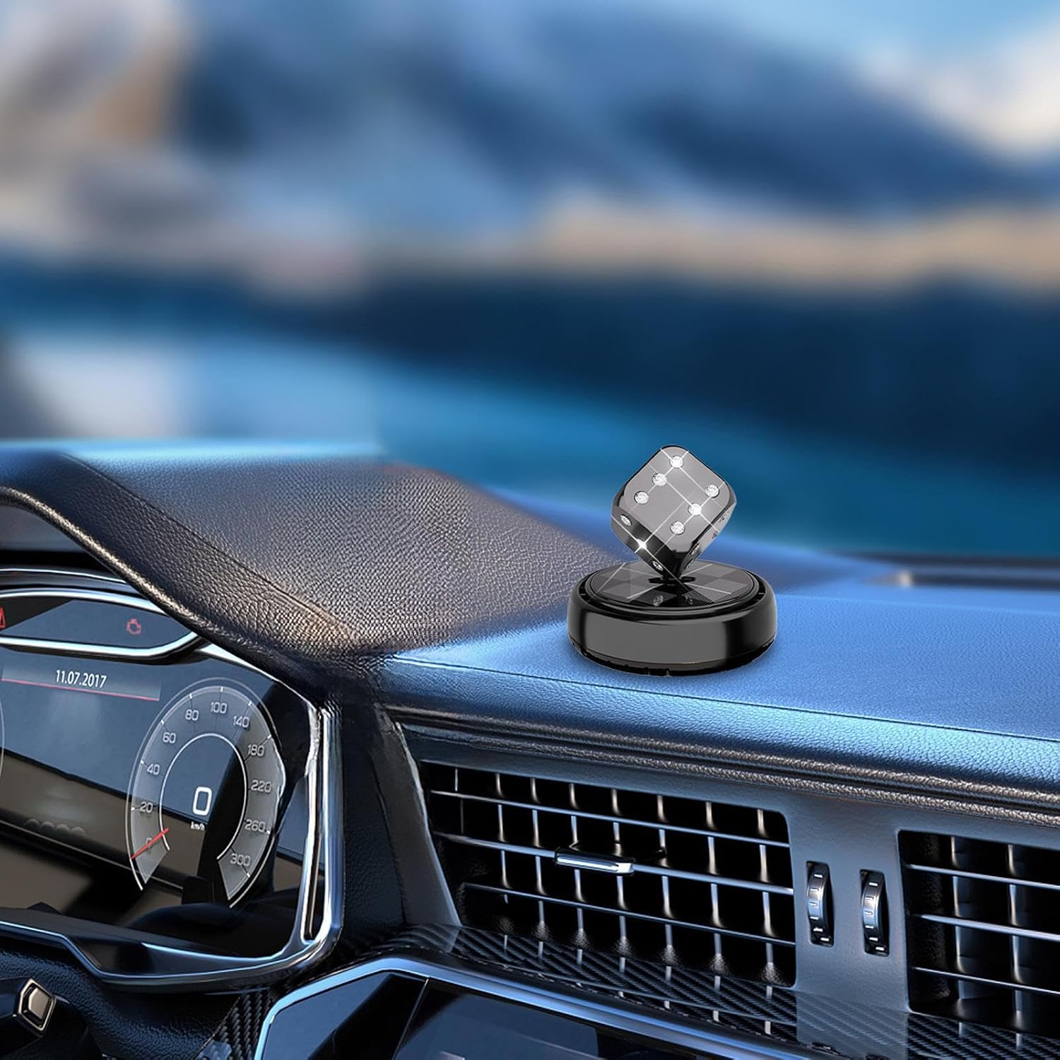 Dice-Shaped Car Dashboard Solar Freshener