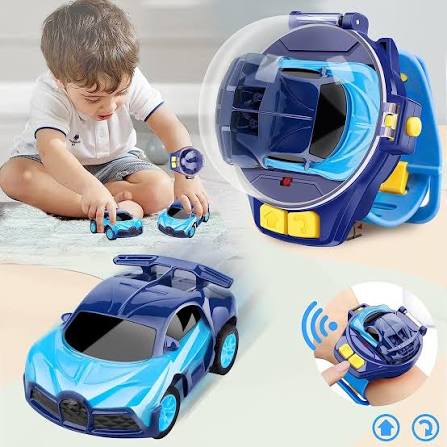 Mini Watch Car Toy for Kids  Rechargeable Wrist Remote Control Racing Car Watch