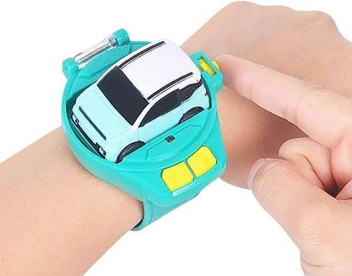 Mini Watch Car Toy for Kids  Rechargeable Wrist Remote Control Racing Car Watch