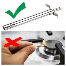 Stove Spark Lighter Stainless Steel Metallic Kitchen Lighter Steel Gas Burner Multipurpose Cooking Lighter