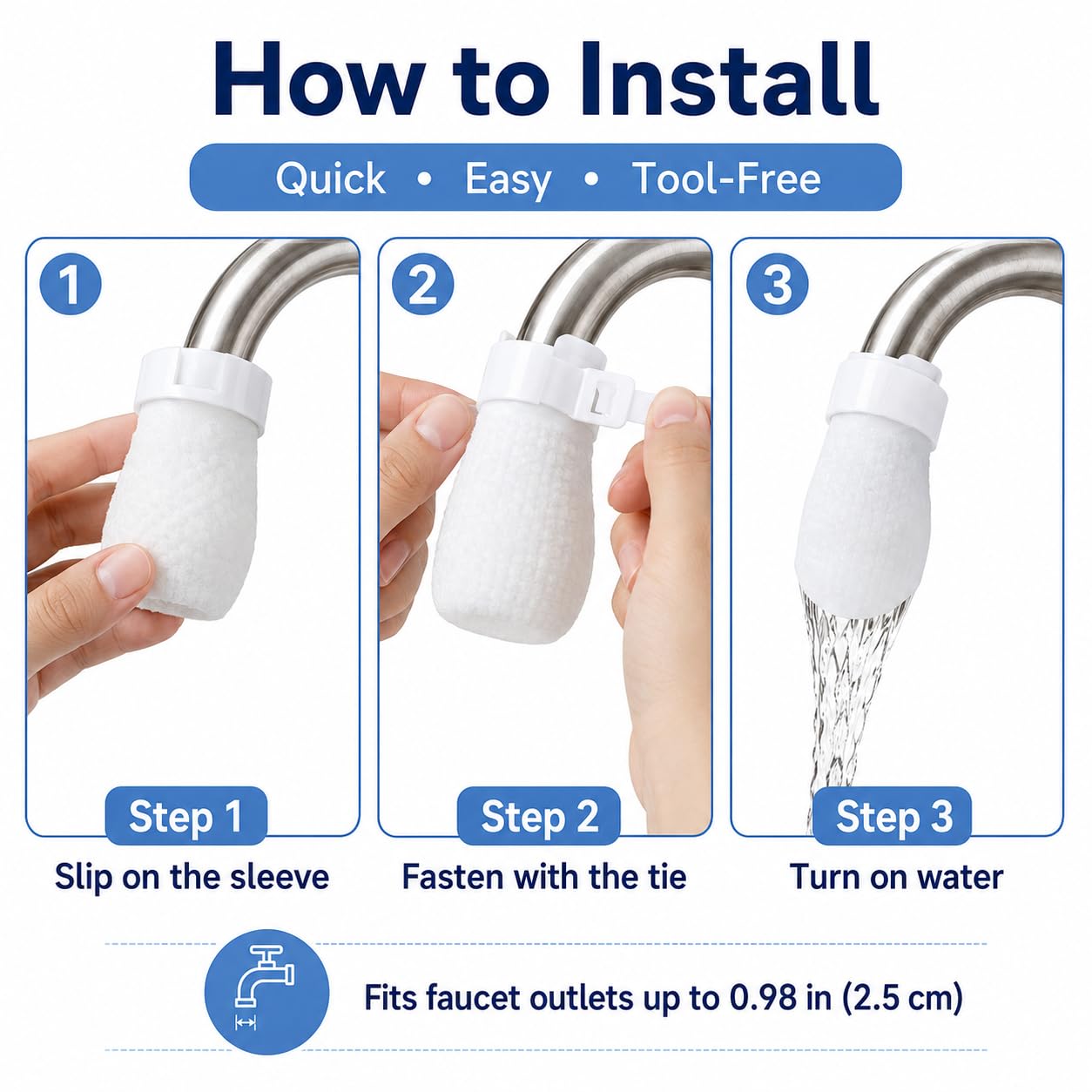 Faucet Filter Cotton Bag Pack of 10