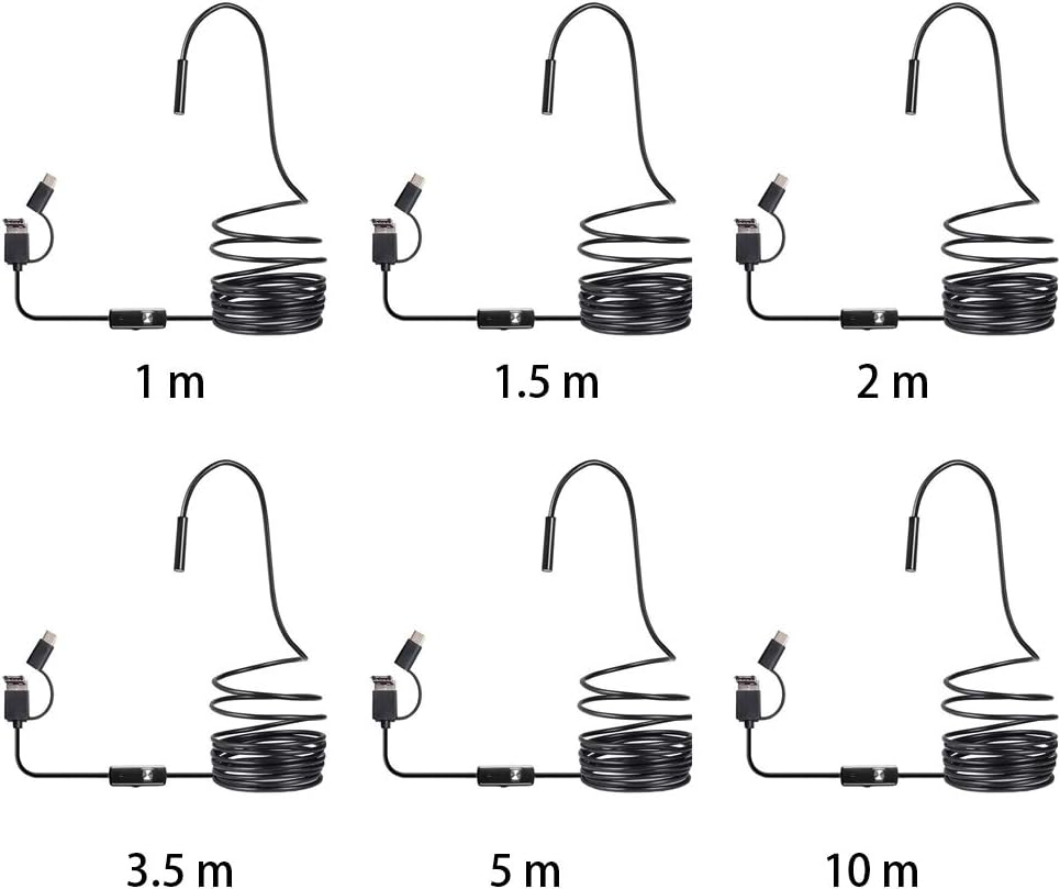 3-in-1 USB Endoscope, Type-C Inspection Camera for Industrial HD Cameras Endoscope