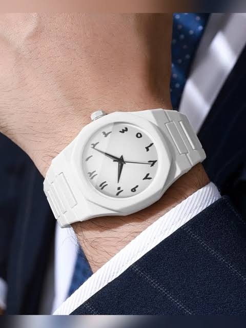 White Aura Wrist Watch Lightweight Fashion Watch with Butterfly Lock Classic Watch