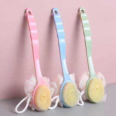 2 In 1 Back Scrubber Bath Long Handle Scrubbing Brush